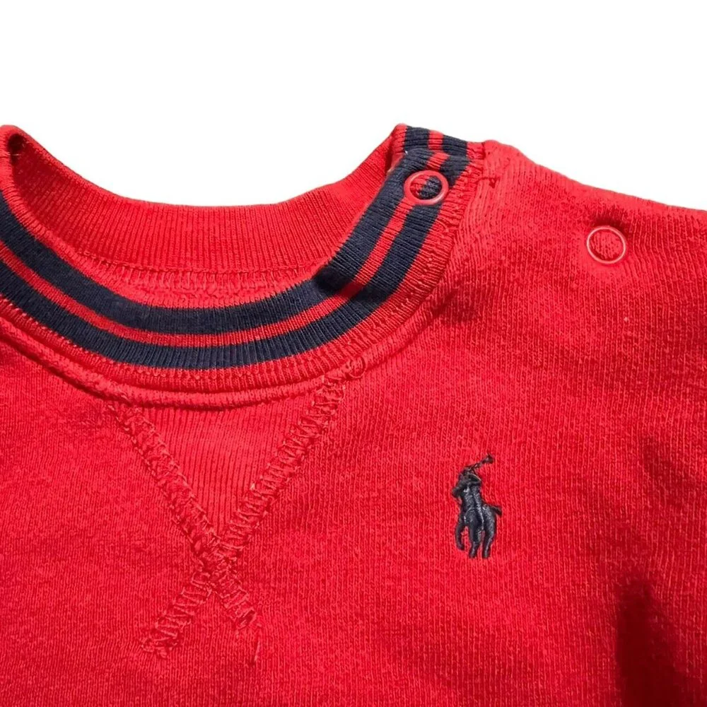 Ralph Lauren 3m Red Crewneck Pullover Sweatshirt
